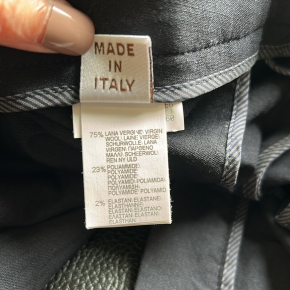 BRUNELLO CUCINELLI  Trouser Ankle Pant Navy Blue Embellished Stripe Pockets Sz 4 - Picture 10 of 13